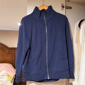 Women's Lululemon Scuba Full Zip Navy Blue